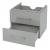 Premium Waschbeckenunterschrank HWC-D16, Waschtischunterschrank Waschtisch Badmöbel, hochglanz 60cm ~ grau