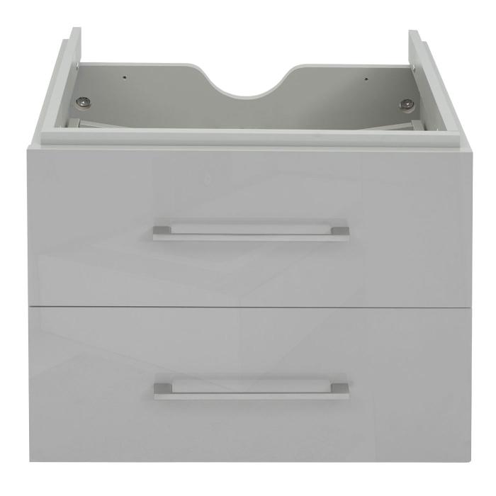 Premium Waschbeckenunterschrank HWC-D16, Waschtischunterschrank Waschtisch Badmbel, hochglanz 60cm ~ grau