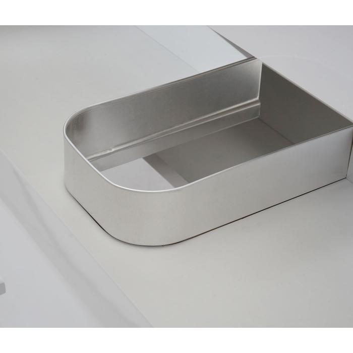 Premium Waschbeckenunterschrank HWC-D16, Waschtischunterschrank Waschtisch Badmbel, hochglanz 60cm ~ grau
