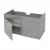 Waschbeckenunterschrank HWC-D16, Waschtischunterschrank Waschtisch Unterschrank Badmöbel, hochglanz 90cm ~ grau