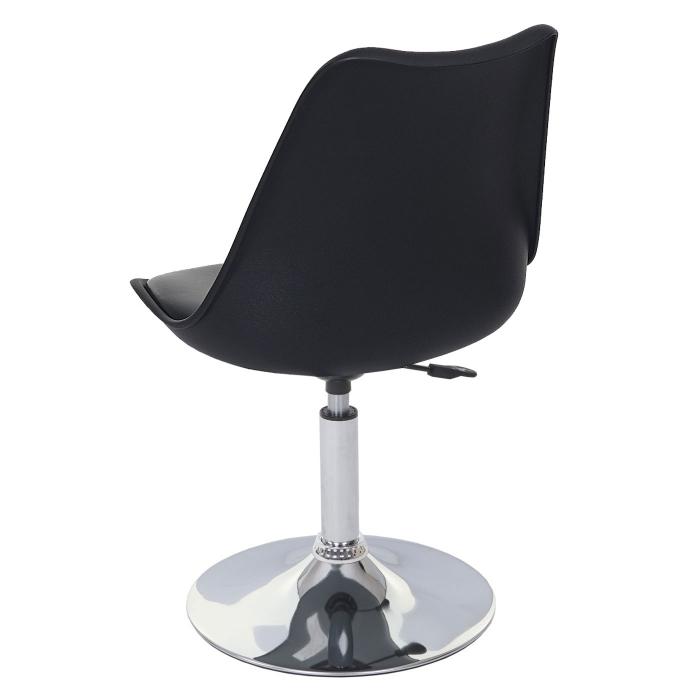6er-Set Drehstuhl Malm T501, Stuhl Kchenstuhl, hhenverstellbar, Kunstleder ~ schwarz, Chromfu