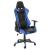 Bürostuhl HWC-D25, Schreibtischstuhl Gamingstuhl Chefsessel Bürosessel, 150kg belastbar Kunstleder ~ schwarz/blau