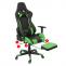 Relax-Brostuhl HWC-D25 XXL, Schreibtischstuhl Gamingstuhl, 150kg belastbar Fusttze ~ schwarz/grn