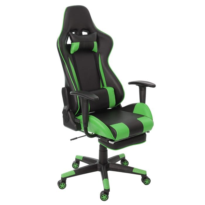 Relax-Brostuhl HWC-D25 XXL, Schreibtischstuhl Gamingstuhl, 150kg belastbar Fusttze ~ schwarz/grn