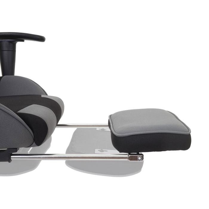 Relax-Brostuhl HWC-D25 XXL, Schreibtischstuhl Gamingstuhl, 150kg belastbar Fusttze Stoff/Textil ~ schwarz/grau