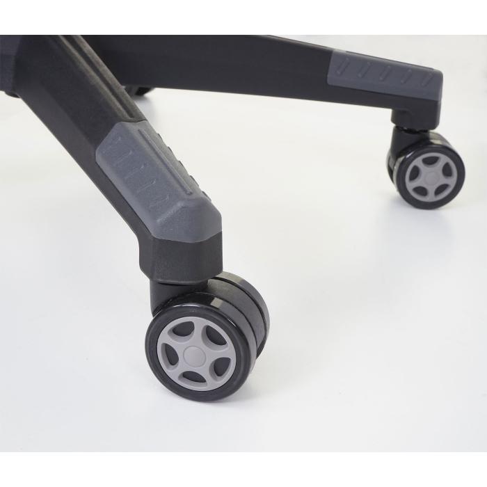 Relax-Brostuhl HWC-D25 XXL, Schreibtischstuhl Gamingstuhl, 150kg belastbar Fusttze Stoff/Textil ~ schwarz/grau