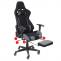 Relax-Brostuhl HWC-D25 XXL, Schreibtischstuhl Gamingstuhl, 150kg belastbar Fusttze Stoff/Textil ~ schwarz/grau