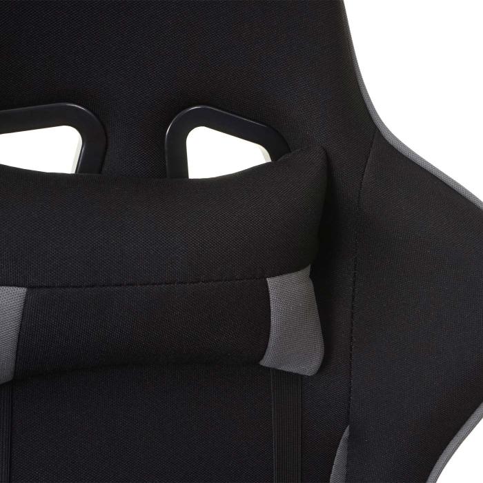 Relax-Brostuhl HWC-D25 XXL, Schreibtischstuhl Gamingstuhl, 150kg belastbar Fusttze Stoff/Textil ~ schwarz/grau
