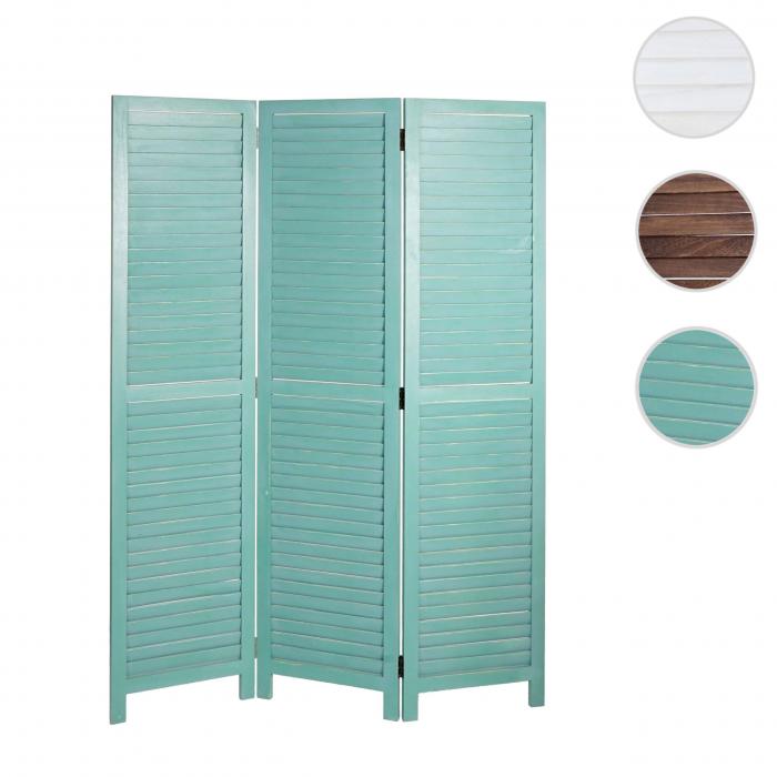 Paravent HWC-C30, Raumteiler Trennwand Sichtschutz, Shabby-Look Vintage, 170x120cm ~ grn