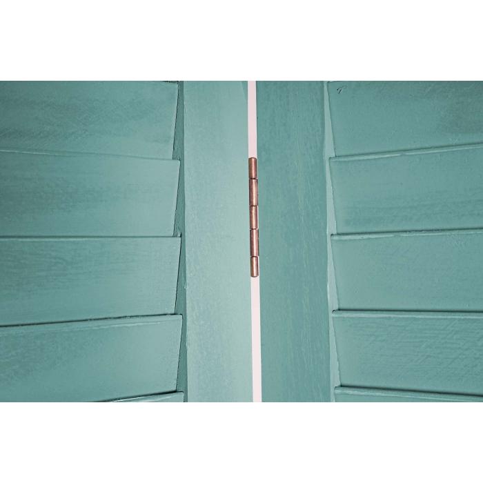 Paravent HWC-C30, Raumteiler Trennwand Sichtschutz, Shabby-Look Vintage, 170x120cm ~ grün