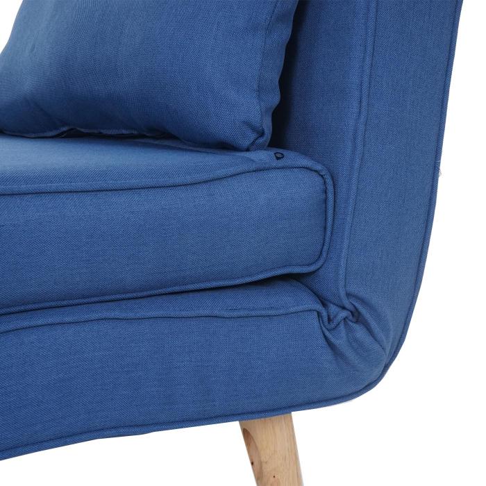 Schlafsessel HWC-D35, Schlafsofa Funktionssessel Klappsessel Relaxsessel Jugendsessel Sessel, Stoff/Textil ~ blau