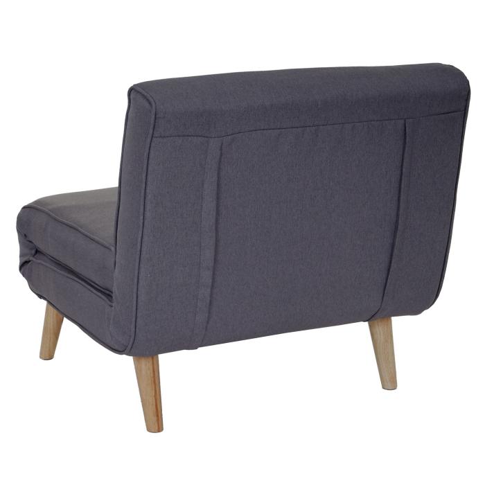 Schlafsessel HWC-D35, Schlafsofa Funktionssessel Klappsessel Relaxsessel Jugendsessel Sessel, Stoff/Textil ~ dunkelgrau