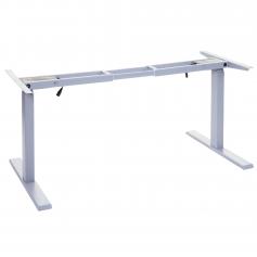 Gestell HWC-D40, variables Tischgestell für Schreibtisch, elektrisch höhenverstellbar Memory 29kg ~ grau