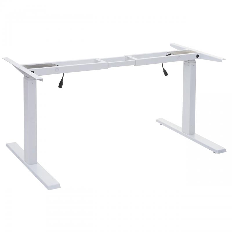 Gestell HWC-D40, variables Tischgestell fr Schreibtisch, elektrisch hhenverstellbar Memory 29kg ~ wei