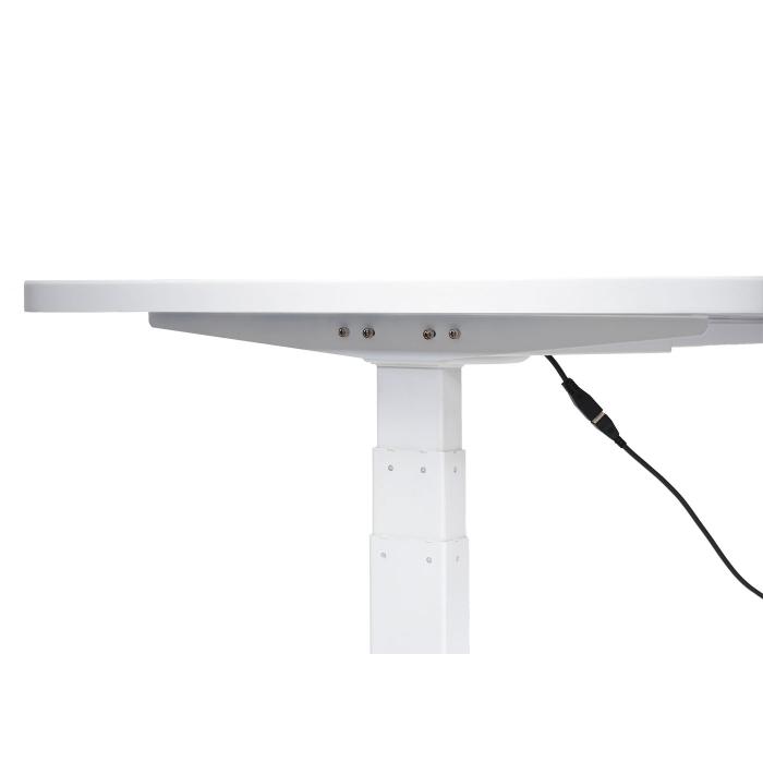 Schreibtisch HWC-D40, Computertisch, elektrisch hhenverstellbar 160x80cm 53kg ~ wei, wei