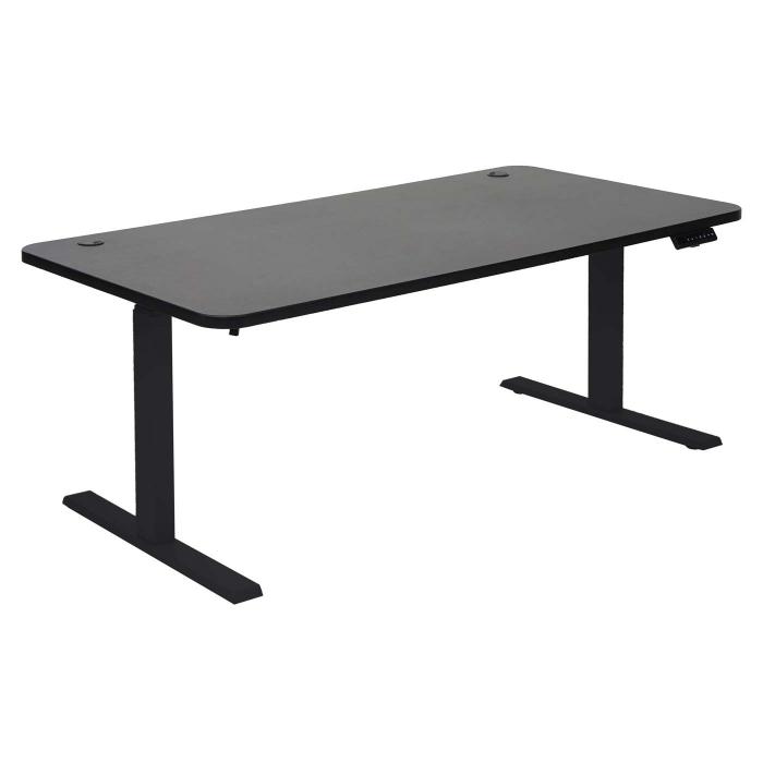 Schreibtisch HWC-D40, Computertisch, elektrisch hhenverstellbar 160x80cm 53kg ~ schwarz, schwarz