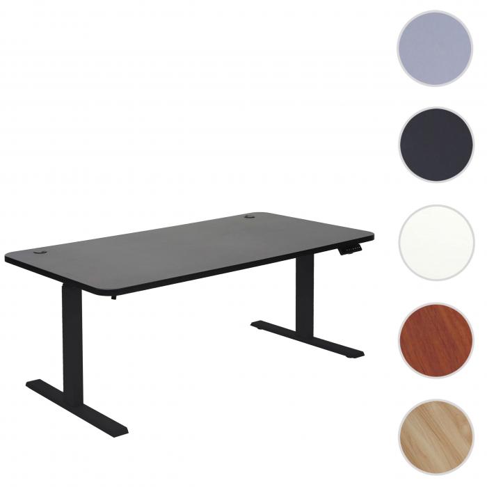 Schreibtisch HWC-D40, Computertisch, elektrisch hhenverstellbar 160x80cm 53kg ~ schwarz, schwarz