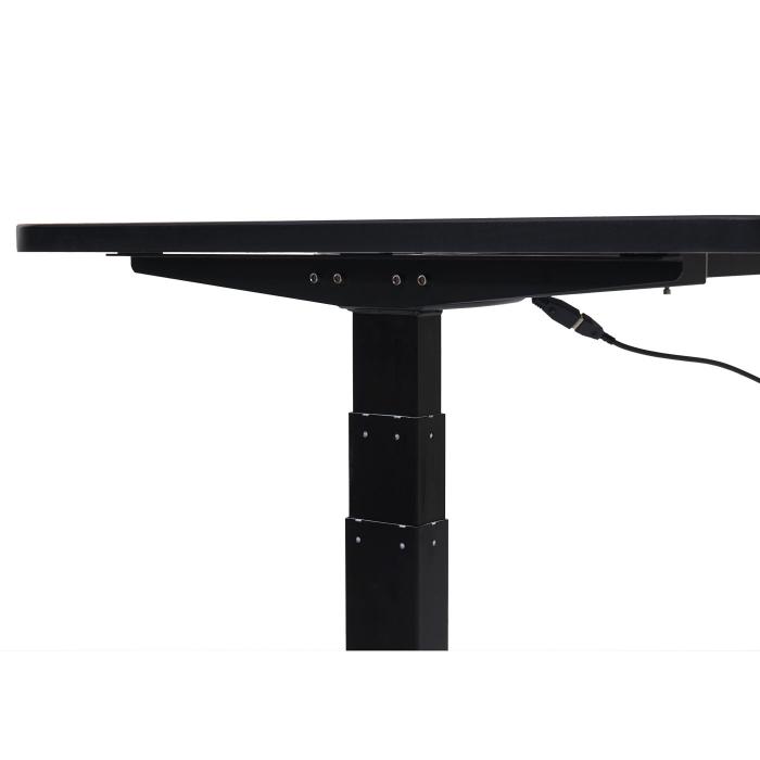 Schreibtisch HWC-D40, Computertisch, elektrisch hhenverstellbar 160x80cm 53kg ~ schwarz, schwarz