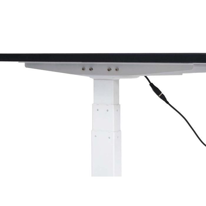 Schreibtisch HWC-D40, Computertisch, elektrisch hhenverstellbar 160x80cm 53kg ~ schwarz, wei