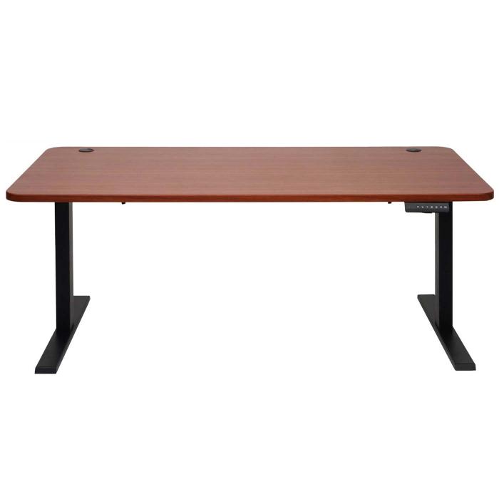 Schreibtisch HWC-D40, Computertisch, elektrisch hhenverstellbar 160x80cm 53kg ~ natur, schwarz