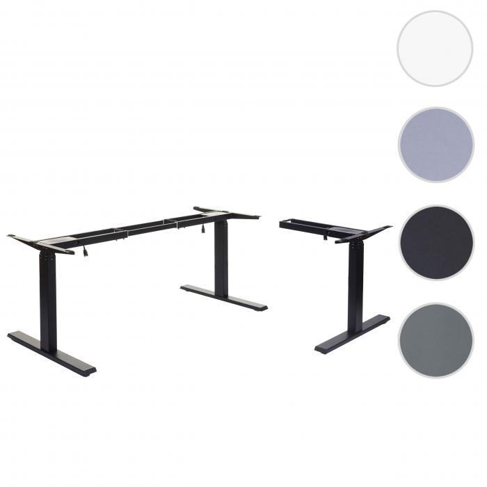 Gestell HWC-D40, variables Tischgestell fr Eck-Schreibtisch, elektrisch hhenverstellbar Memory 45kg ~ schwarz
