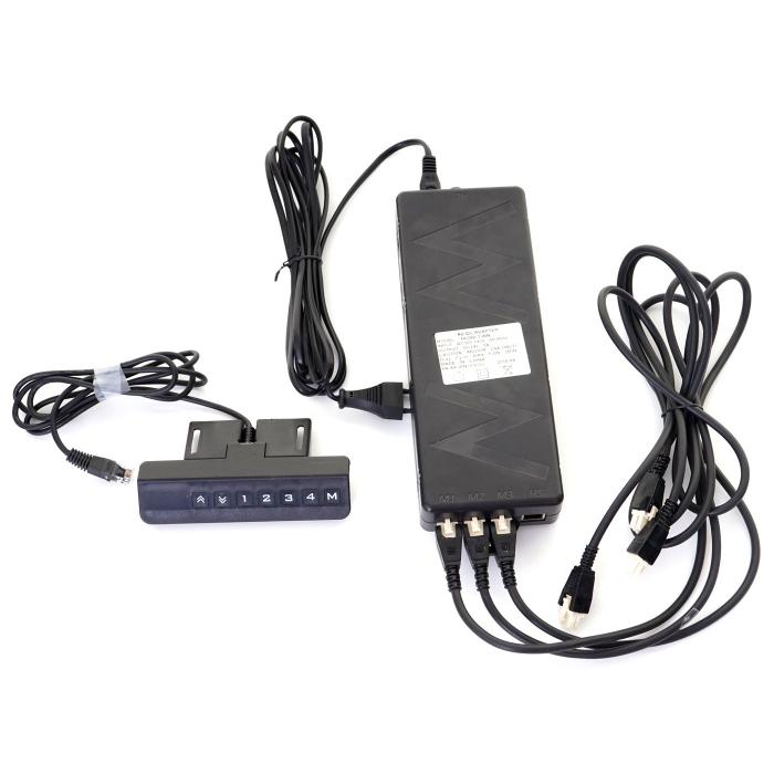 Gestell HWC-D40, variables Tischgestell fr Eck-Schreibtisch, elektrisch hhenverstellbar Memory 45kg ~ schwarz