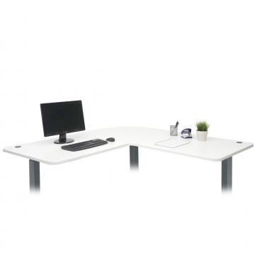Tischplatte HWC-D40 fr Eck-Schreibtisch, Schreibtischplatte, 90 MVG-zertifiziert ~ wei