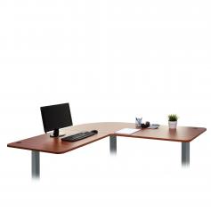 Tischplatte HWC-D40 für Eck-Schreibtisch, Schreibtischplatte, 90° ~ natur