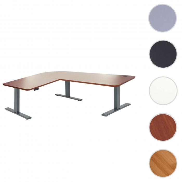 Eck-Schreibtisch HWC-D40, Computertisch elektrisch hhenverstellbar 178x178cm 84kg MVG ~ natur, anthrazit-grau