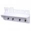 Wandgarderobe HWC-D41 Willkommen, Garderobe Regal, 4 Haken massiv 30x60x13cm ~ wei
