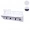Wandgarderobe HWC-D41 Willkommen, Garderobe Regal, 4 Haken massiv 30x60x13cm ~ wei