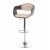 Barhocker HWC-A47, Barstuhl, Holz Bugholz Retro-Design ~ grau, Kunstleder creme