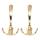 2er-Set Garderobenhaken HWC-D46, Haken Wandhaken Kleiderhaken Set ~ Farbe: gold