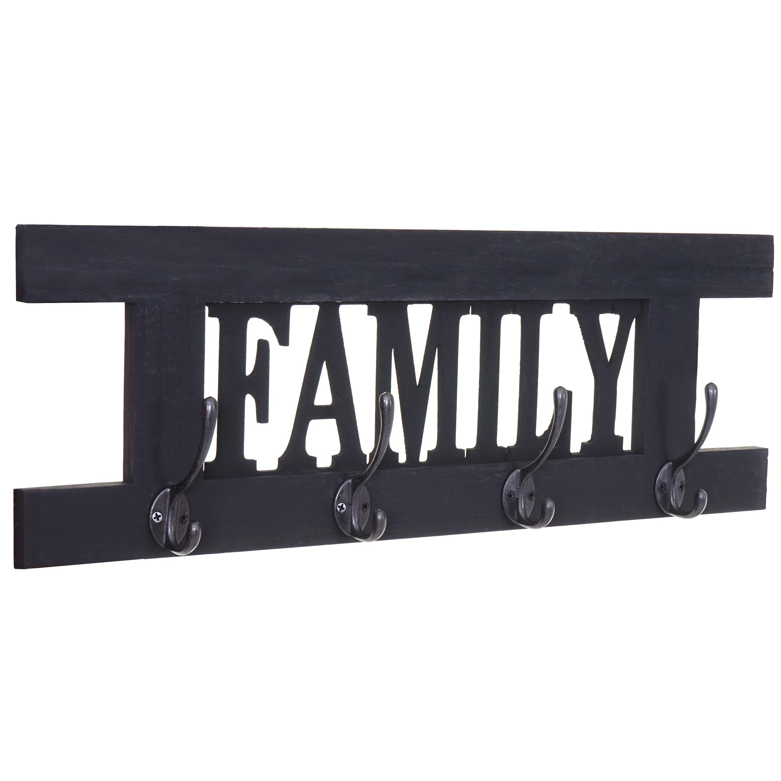 Wandgarderobe HWC-C60 Family, Garderobe, Shabby-Look Vintage 60x21cm - Bild 19 von 20