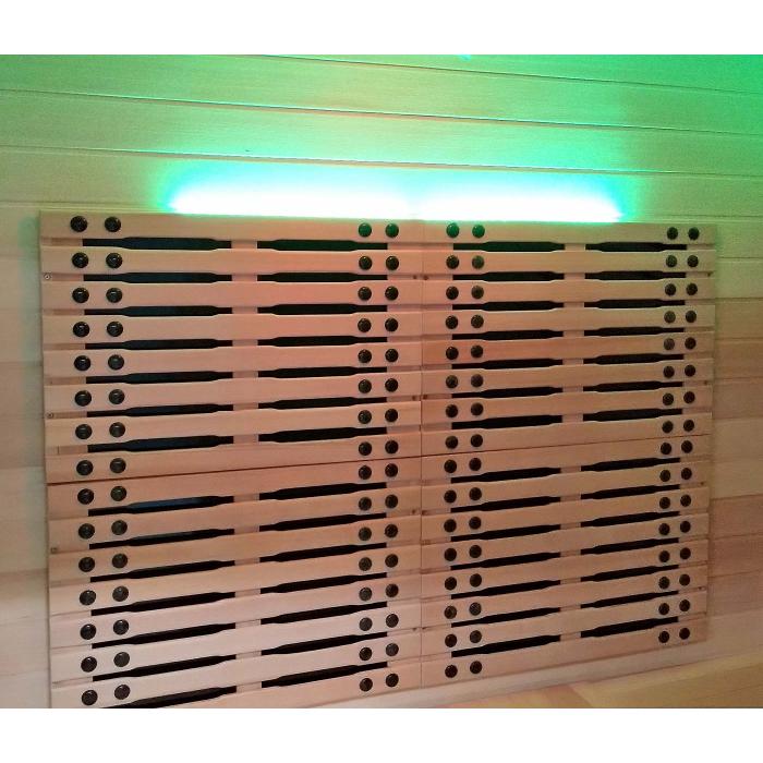 Infrarotkabine HWC-D49, Infrarotsauna Wrmekabine, Musik LED Sicherheitsglas Sauerstoff ~ 4 Personen, Karbonheizung