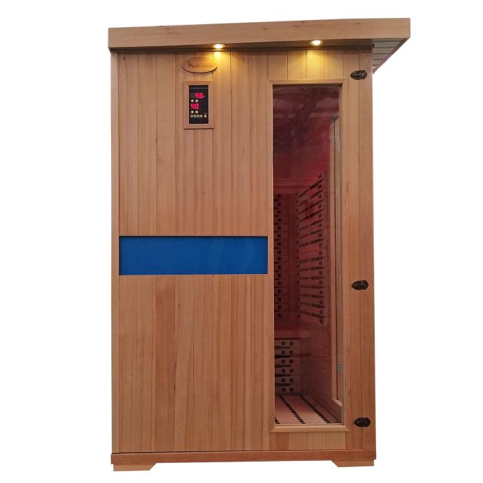 Infrarotkabine HWC-D49, Infrarotsauna Wrmekabine, Musik LED Sicherheitsglas Sauerstoff ~ 4 Personen, Karbonheizung