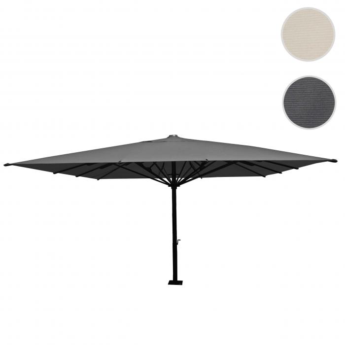Gastronomie-Luxus-Sonnenschirm HWC-D20, XXL-Schirm Marktschirm, 5x5m (7,2m) Polyester/Alu 90kg ~ anthrazit