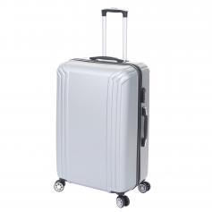 Koffer HWC-D54, Reisekoffer Hartschalenkoffer Trolley, 72x50x30cm ca. 100l ~ grau, Premium D54a