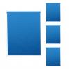4er-Set Rollo HWC-D52, Fensterrollo Seitenzugrollo Jalousie, 100x160cm Sonnenschutz blickdicht ~ blau