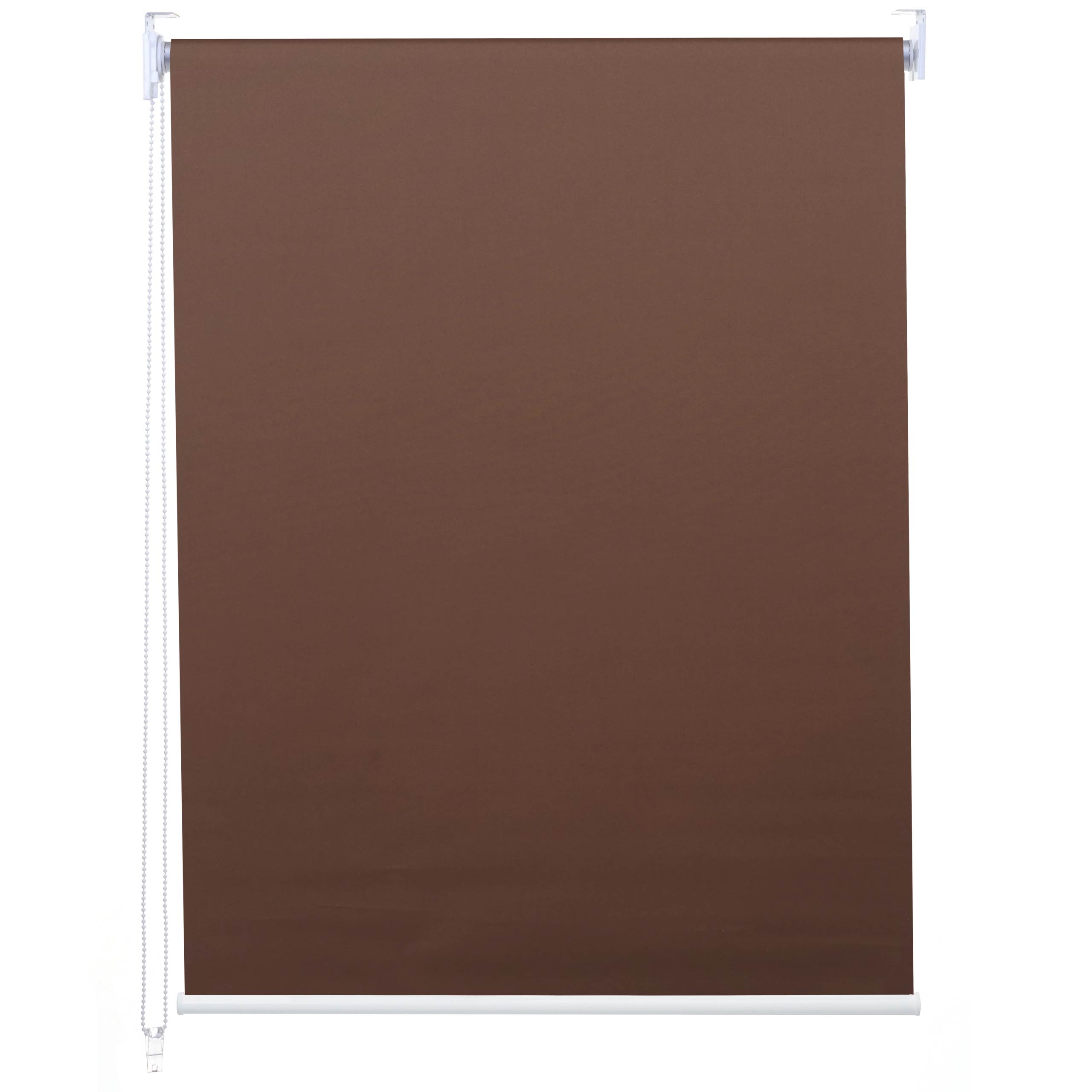 Rollo HWC-D52, Fensterrollo Seitenzugrollo Jalousie, 100x230cm Sonnenschutz Verdunkelung  blickdicht ~ braun von Heute-Wohnen