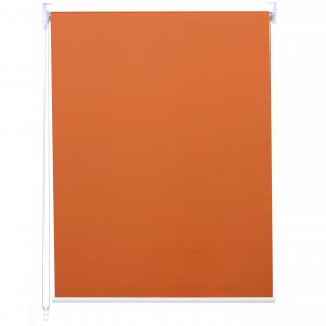 Rollo HWC-D52, Fensterrollo Seitenzugrollo Jalousie, 90x230cm Sonnenschutz Verdunkelung blickdicht ~ orange
