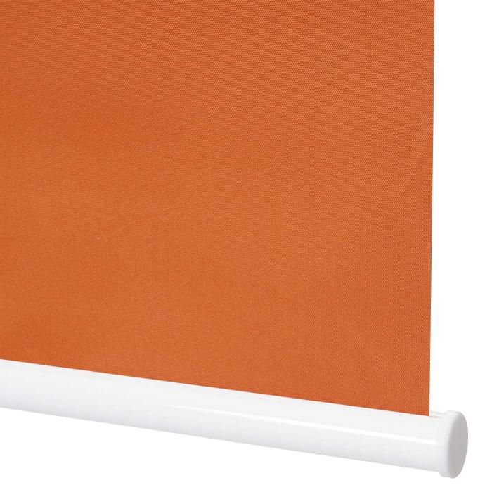 Rollo HWC-D52, Fensterrollo Seitenzugrollo Jalousie, 80x160cm Sonnenschutz Verdunkelung blickdicht ~ orange