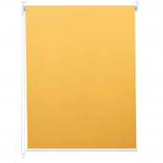Rollo HWC-D52, Fensterrollo Seitenzugrollo Jalousie, 90x160cm Sonnenschutz Verdunkelung blickdicht ~ gelb