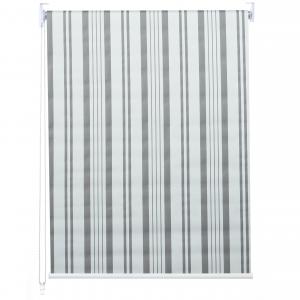 Rollo HWC-D52, Fensterrollo Seitenzugrollo Jalousie, 60x230cm Sonnenschutz Verdunkelung blickdicht ~ grau/wei