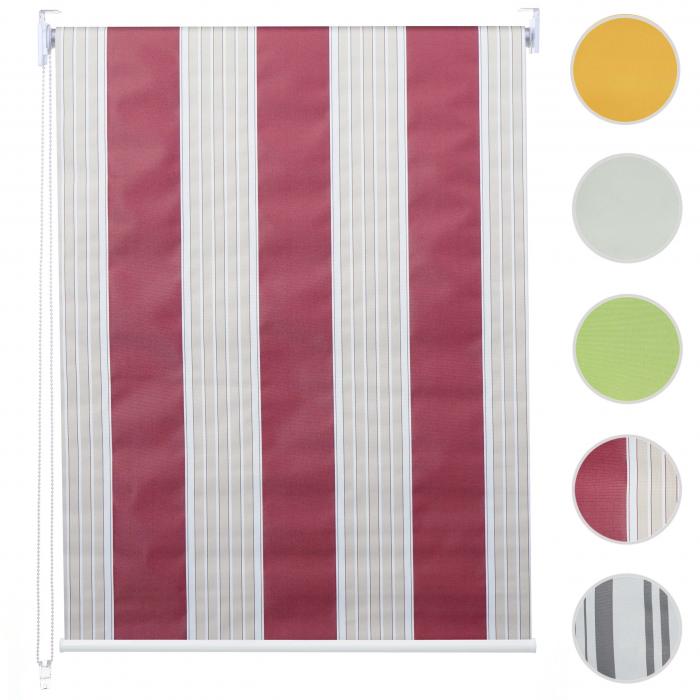Rollo HWC-D52, Fensterrollo Seitenzugrollo Jalousie, 60x230cm Sonnenschutz Verdunkelung blickdicht ~ rot/wei/beige