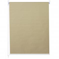 Rollo HWC-D52, Fensterrollo Seitenzugrollo Jalousie, 110x230cm Sonnenschutz Verdunkelung blickdicht ~ beige