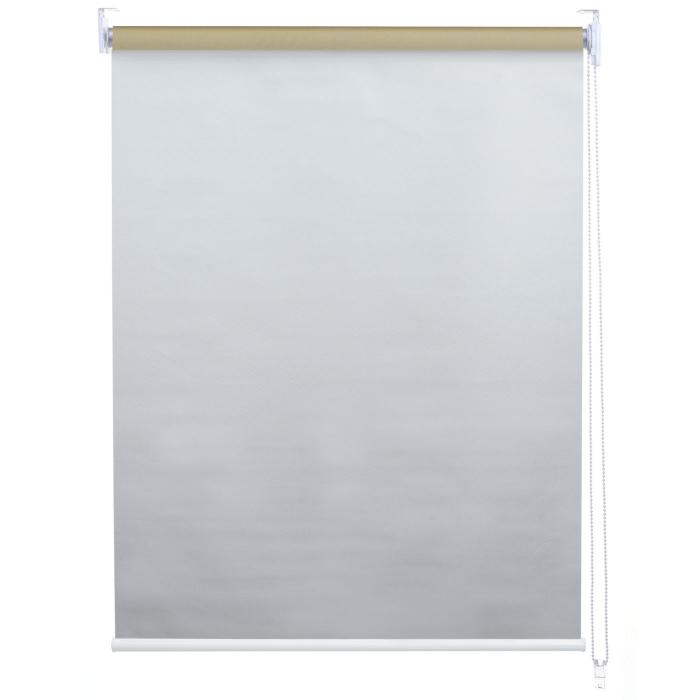 Rollo HWC-D52, Fensterrollo Seitenzugrollo Jalousie, 60x230cm Sonnenschutz Verdunkelung blickdicht ~ beige