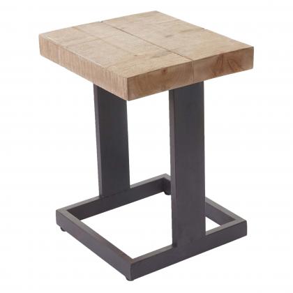 Sitzhocker HWC-A15, Hocker Fuhocker Holzhocker, Tanne Holz rustikal massiv MVG-zertifiziert 48x36x32cm