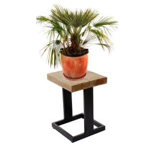 Blumenhocker HWC-A15, Blumenstnder Pflanzentisch Holzhocker, Tanne Holz rustikal massiv MVG-zertifiziert 48x36x32cm