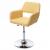 Esszimmerstuhl HWC-A50 III, Stuhl Küchenstuhl, Retro 50er Jahre, Stoff/Textil ~ gelb, Chromfuß